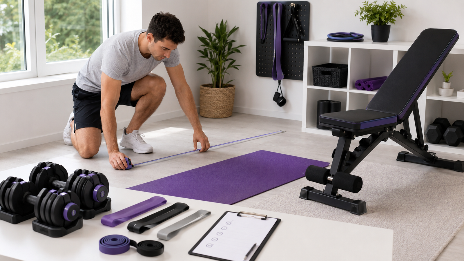 Home gym equipment buying checklist for safety, space and progression