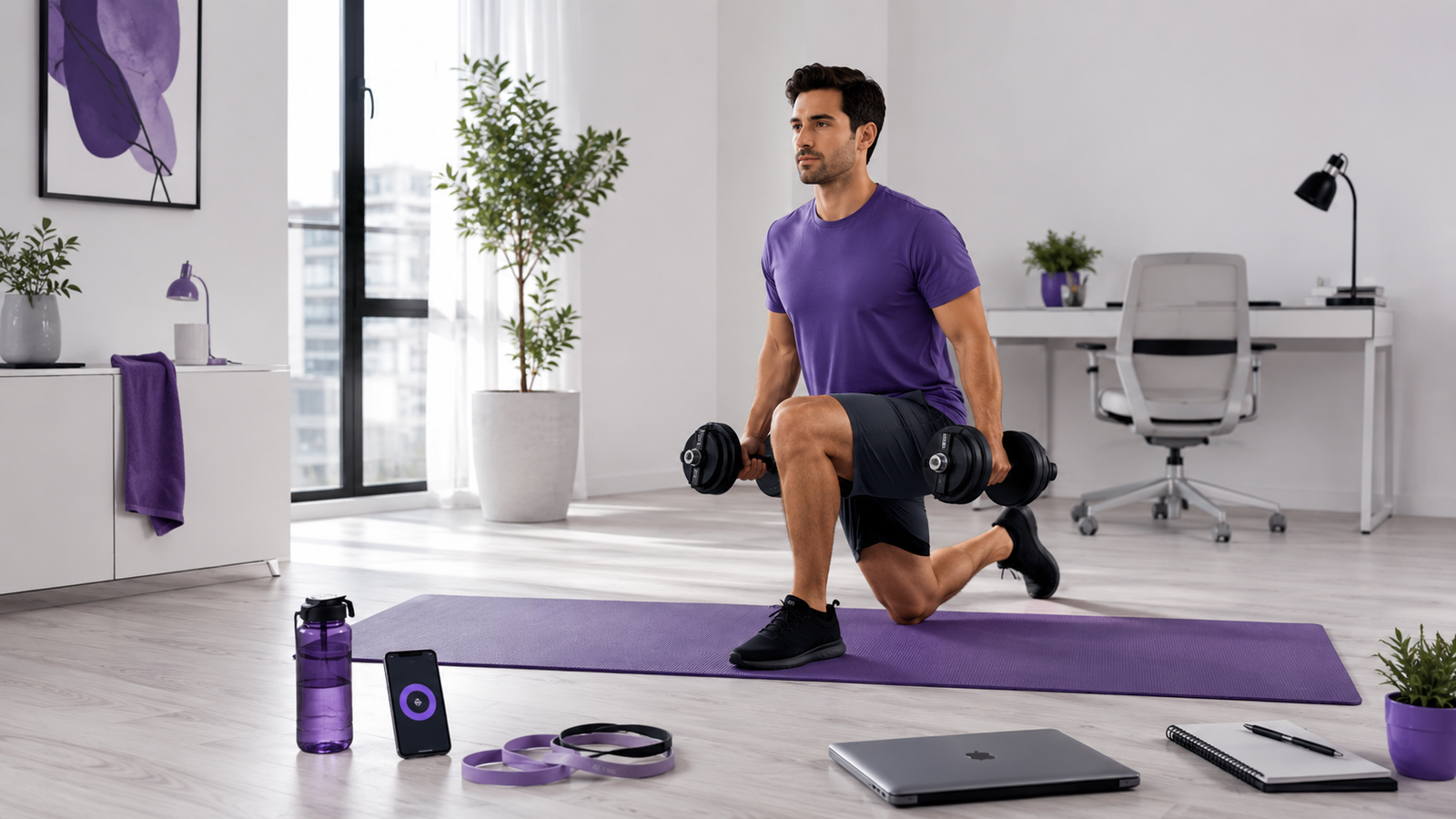 Weight loss workout plan for a busy professional training at home